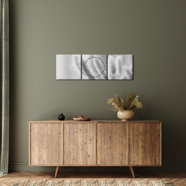 Tablou - Iarbă de coadă de iepure (cu ceas) (90x30 cm)