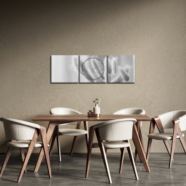 Tablou - Iarbă de coadă de iepure (cu ceas) (90x30 cm)