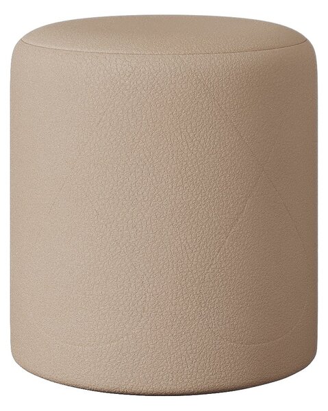 Taburet haaus Mali, Crem Deschis, tapiterie mixta cu piele naturala, L 41 x l 41 x H 45 cm