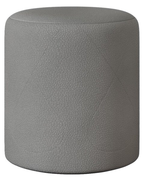 Taburet haaus Mali, Gri Grafit, tapiterie mixta cu piele naturala, L 41 x l 41 x H 45 cm