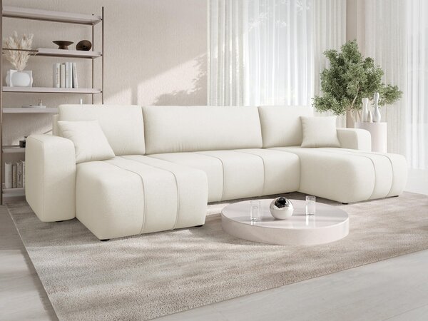 Colțar Comfivo Laurus II, Funcția de dormit, Spațiu de depozitare, 312x145x82cm, 124 kg, Picioare: Plastic