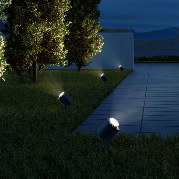 Lămpi de exterior STEINEL, Spot Garden, Negru, Metal, Modern