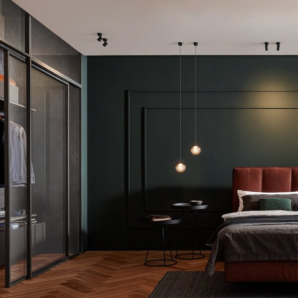 Wever & Ducré Lighting WEVER DUCRÉ Spot de tavan cu LED Ceno negru 2.700 K, 1 bec, reglabil, Negru, Camera de zi / sufragerie, Aluminiu, Modern