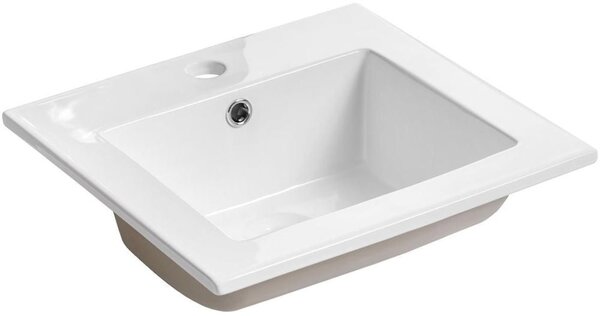 Comad lavoar 42x42 cm pătrat mobilier alb luciu UM-CFP 9048B/8023
