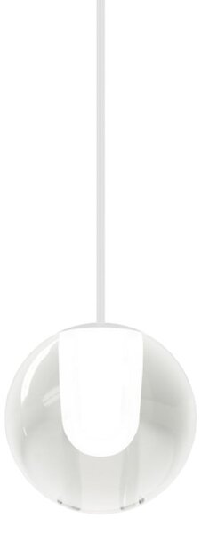 Wever & Ducré Lighting WEVER & DUCRÉ Lampă suspendată LED Oplia 1.0, alb mat 2.700 K, Transparent, Camera de zi / sufragerie, Sticlă, Modern