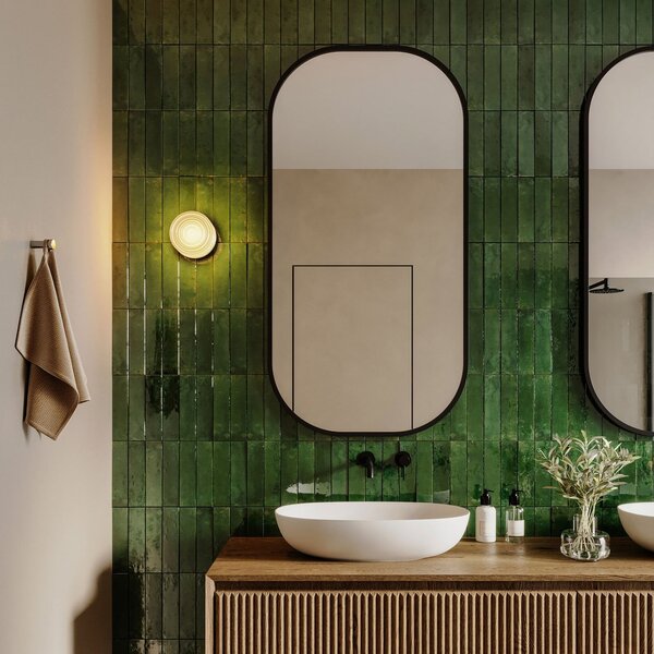 Wever & Ducré Lighting WEVER DUCRÉ Aplică de perete LED Hajo negru/transparent, temperatură de, reglabil, Transparent, Baie, Sticlă, Modern