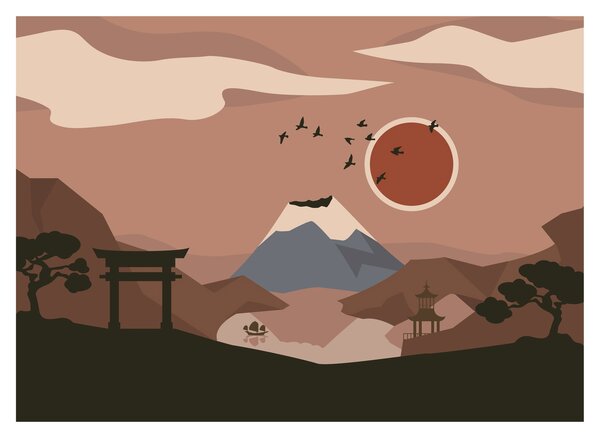 Tablou pe sticlă - Japonia N⁰1 (70x50 cm)