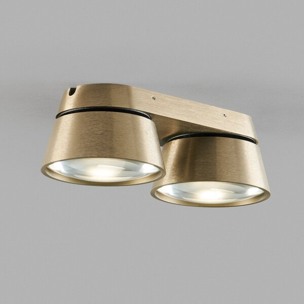 Plafoniere LIGHT-POINT, Vantage 2, reglabil, Auriu / Alamă, Camera de zi, Aluminiu, Design