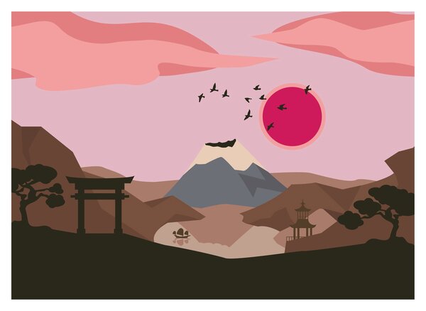 Tablou pe sticlă - Japonia N⁰2 (70x50 cm)