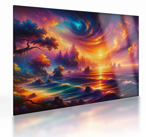 Tablou pe sticlă - Lume magică (70x50 cm)
