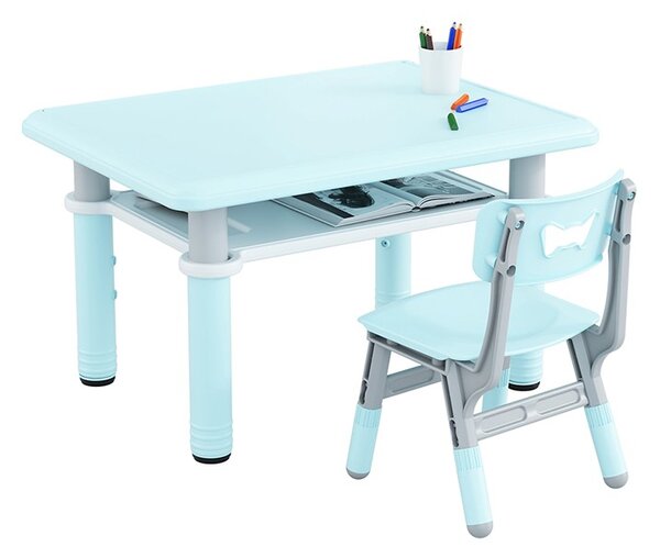 Set masuta si scaunel cu inaltime reglabila 60x80 cm Lift Table Mint