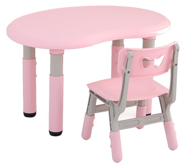 Set masuta si scaunel cu inaltime reglabila Nichiduta Study Pink
