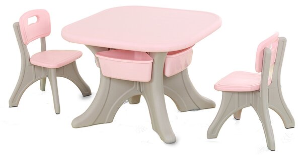 Set masuta cu doua scaunele Nichiduta Activity Pink