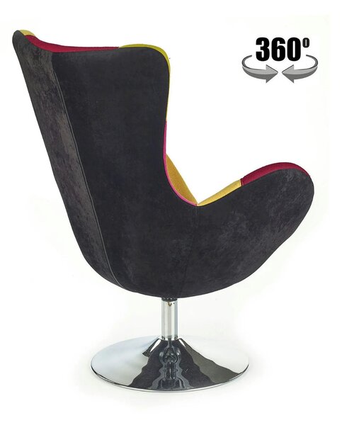 Scaun fluture BUTTERFLY, multicolor/crom, stofa/otel, 76x75x95 cm