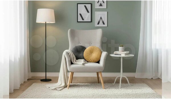 Fotoliu COTTO, gri deschis, lemn, 73x76x99 cm