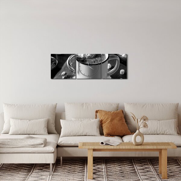 Tablou - Ciocolată caldă de Crăciun (cu ceas) (90x30 cm)