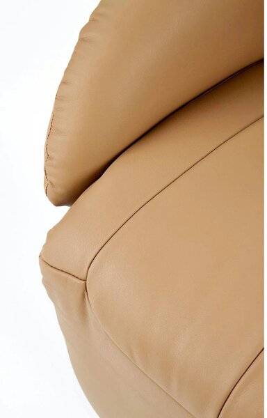 Fotoliu recliner OPTIMA, bej inchis, piele ecologica/metal, 77x80/139x