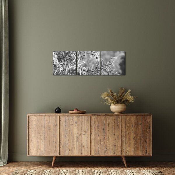 Tablou - Pădure de molid (cu ceas) (90x30 cm)