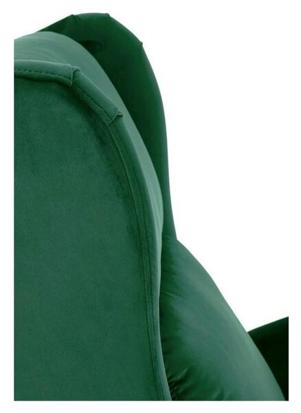 Fotoliu rabatabil AGUSTIN 2, verde inchis/negru, stofa/plastic, 75x92/