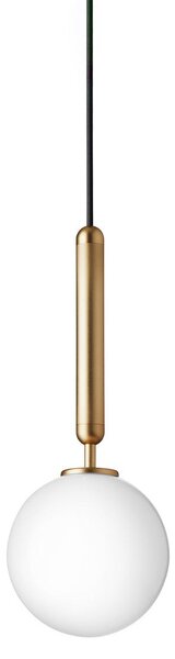 Lustră Pendul Nuura Aps, Miira 1, reglabil, Auriu / Alamă, Camera de zi, Sticlă, Design