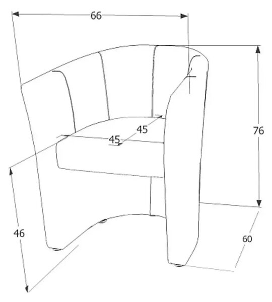 Fotoliu TM-1, verde, piele ecologica, 67x60x76 cm