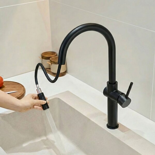 Baterie de bucătărie Rea Fresh High Black