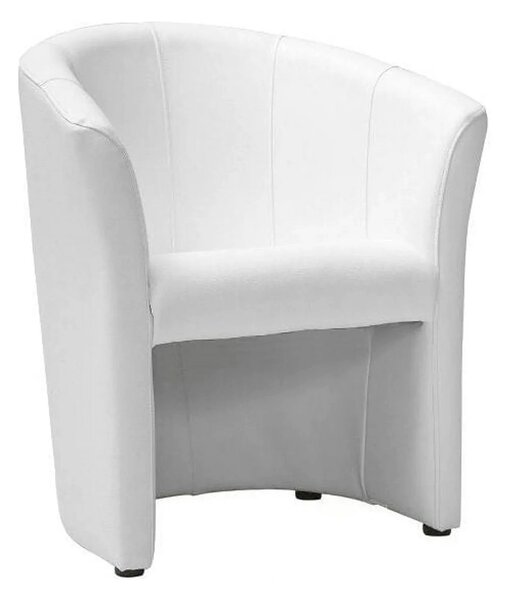 Fotoliu TM-1, alb/negru, piele ecologica/plastic, 67x60x76 cm