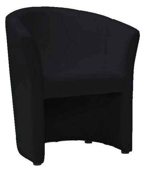 Fotoliu TM-1, negru, piele ecologica/plastic, 67x60x76 cm