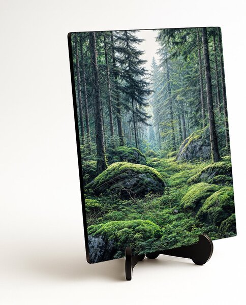 DUBLEZ | Tablou din lemn - Pădure adâncă | Imprimare UV premium
