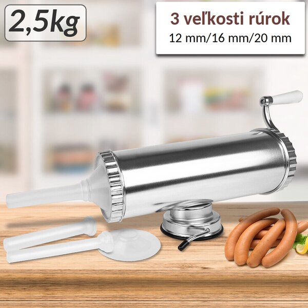 Umplutură pentru cârnați DELIA, 2,5kg, argintiu Monzana