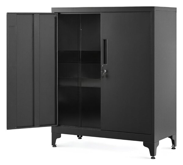 Dulap metalic multifuncțional RAVEN, 40x80x90 cm, negru SongmicsHome