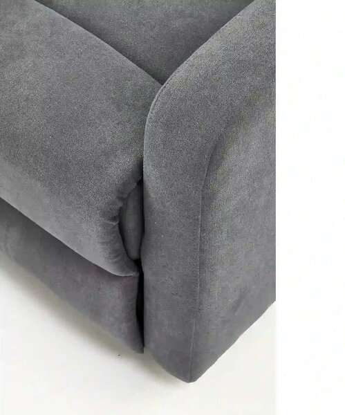 Fotoliu de living rabatabil OSLO 1S, gri/negru, stofa/metal, 75x95/158