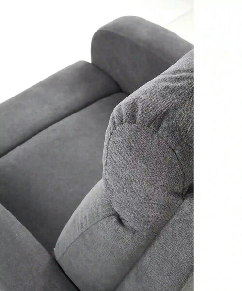 Fotoliu de living rabatabil OSLO 1S, gri/negru, stofa/metal, 75x95/158