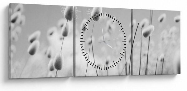 Tablou - Boho iepuraș coadă de iarbă (cu ceas) (90x30 cm)