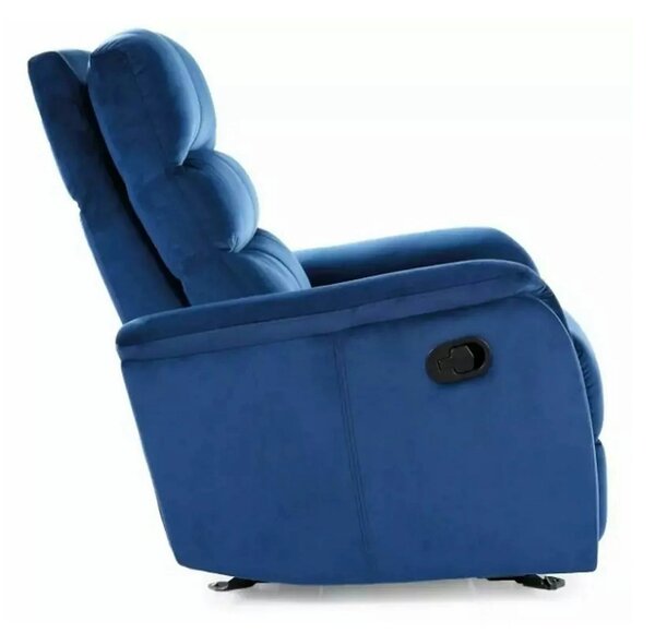 Fotoliu recliner JOWIS, stofa catifelata albastru - Bluvel 86, 78x98/1