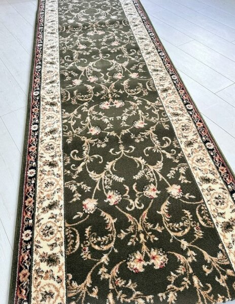 Traversa Hol, Model Lotos, Festonata, Latime 150 cm, Verde 150 x 300