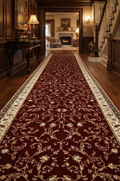 Traversa Hol, Model Lotos 523 210, Festonata la capete, Latime 60 cm Dreptunghi, 60 x 300