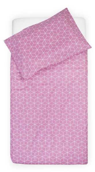 Lenjerie de pat bebe roz Jollein Graphic 100 x 140 cm