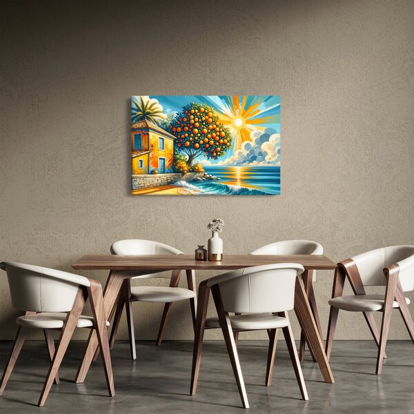 Tablou - Casă cu portocale I. (90x60 cm)