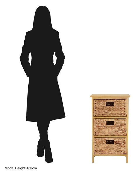 Comodă înaltă din lemn de paulownia 41x70 cm – Premier Housewares