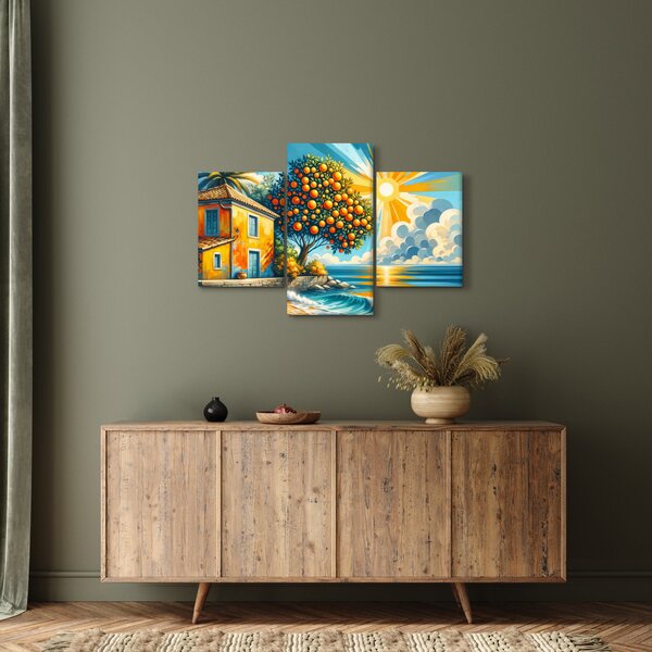 Tablou - Casă cu portocale I. (90x60 cm)