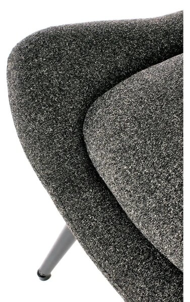 Scaun fluture ATLANTIS, gri antracit/negru, stofa/otel, 77x80x106 cm