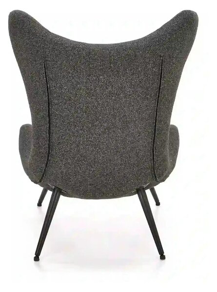 Scaun fluture ATLANTIS, gri antracit/negru, stofa/otel, 77x80x106 cm