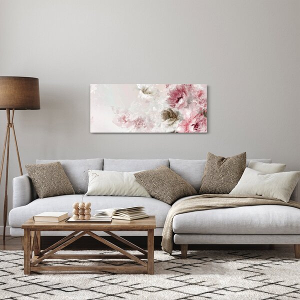 Tablou - Pictura flori roz (120x50 cm)