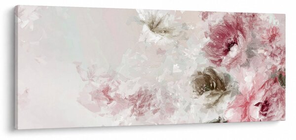 Tablou - Pictura flori roz (120x50 cm)