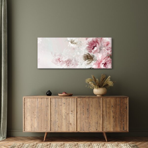 Tablou - Pictura flori roz (120x50 cm)
