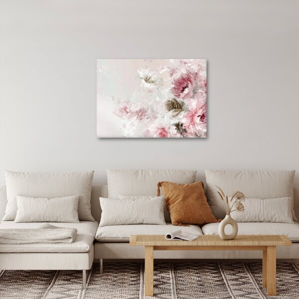 Tablou - Pictura flori roz (70x50 cm)