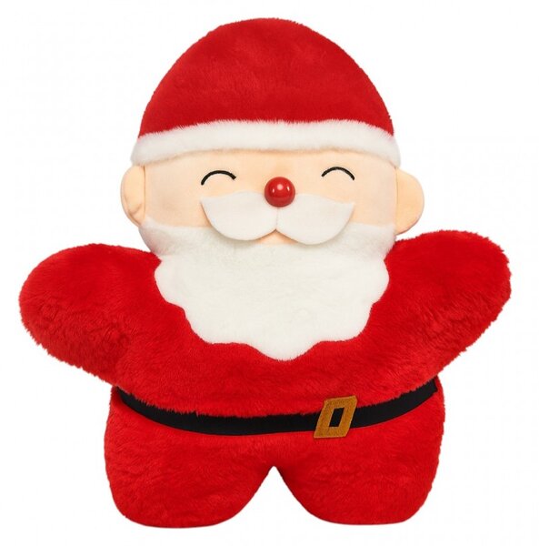 Perna decorativa din catifea SANTA CLAUS, rosie