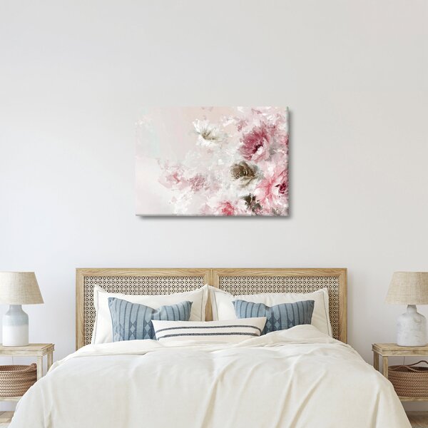 Tablou - Pictura flori roz (70x50 cm)
