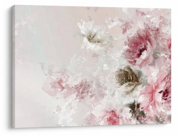 Tablou - Pictura flori roz (70x50 cm)
